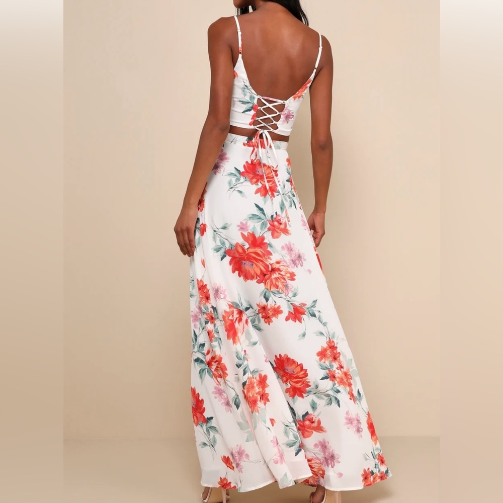 Lulu’s floral two piece maxi